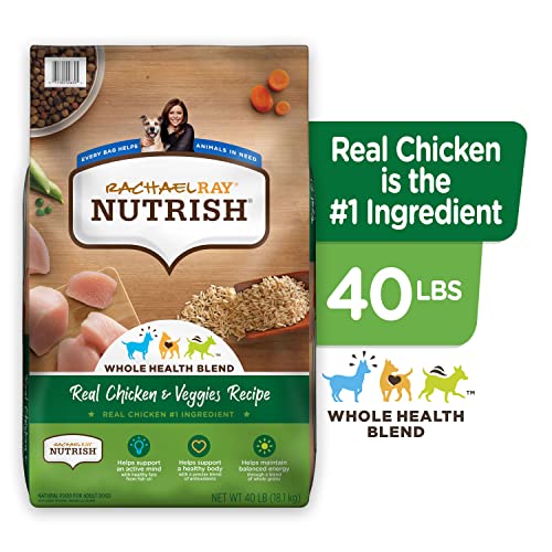 Rachael Ray Nutrish Premium Natural Dry Dog Food, Real Chicken & Veggies Recipe, 40 Pounds