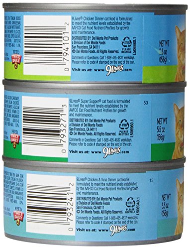 9 Lives Pate Favorites Variety Pack Canned Cat Food, Pack of 12 Cans, 5.5 Ounce