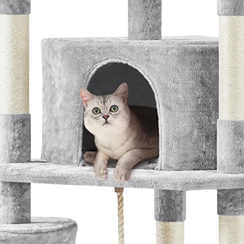 YAHEETECH 79 inches Multi-Level Cat Tree Condo with Scratching Post Pet Stand Play House Furniture Kitten Kitty Activity Tower