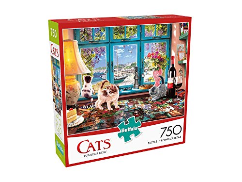 Buffalo Games - Cats Collection - Puzzler's Desk - 750 Piece Jigsaw Puzzle