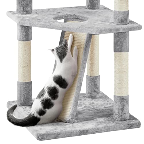 YAHEETECH 79 inches Multi-Level Cat Tree Condo with Scratching Post Pet Stand Play House Furniture Kitten Kitty Activity Tower