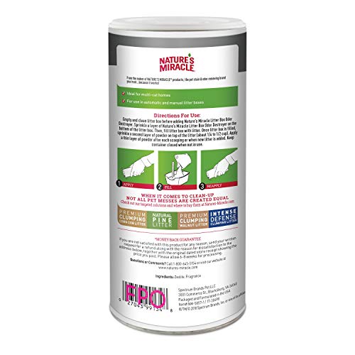 Nature's Miracle Just for Cats Odor Destroyer Litter Powder, 20 oz