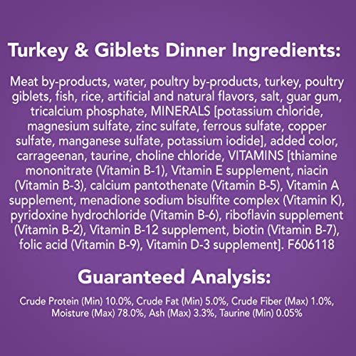 Purina Friskies Pate Wet Cat Food, Turkey & Giblets Dinner - (24) 5.5 oz. Cans