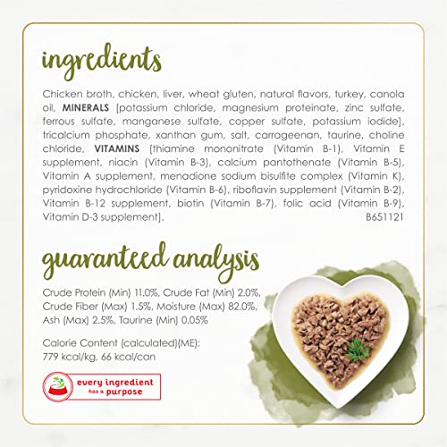 Purina Fancy Feast Natural Wet Cat Food, Gourmet Naturals White Meat Chicken Recipe in Gravy - (12) 3 oz. Cans