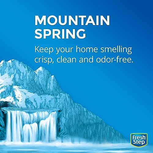 Fresh Step Extreme Scented Litter with The Power of Febreze, Clumping Cat Litter  Mountain Spring, 14 lb, Grey