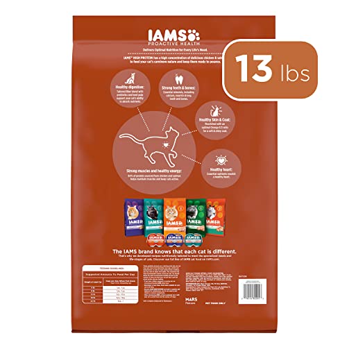 IAMS PROACTIVE HEALTH HIGH PROTEIN Adult Dry Cat Food 13.0 pounds