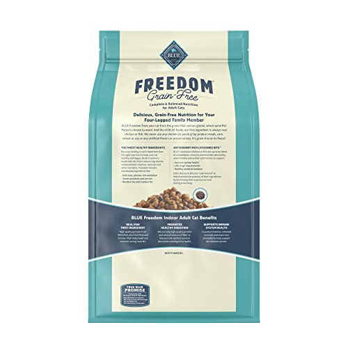 Blue Buffalo Freedom Grain Free Natural Indoor Adult Dry Cat Food, Fish 5-lb.