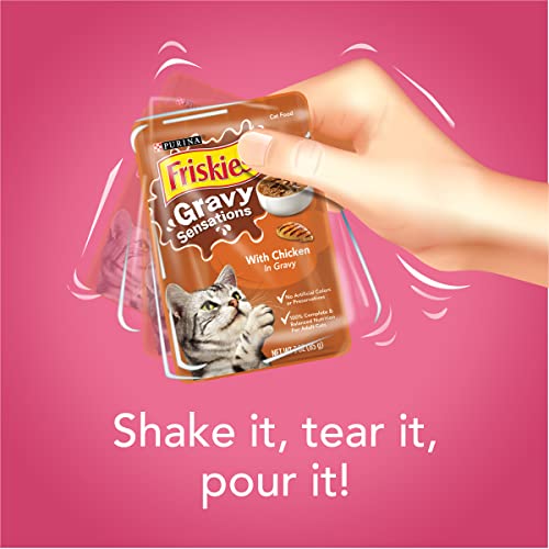 Purina Friskies Gravy Sensations Variety Packs Wet Cat Food, Surfin' & Turfin' Favorites, 36 Ounces, Pack of 12