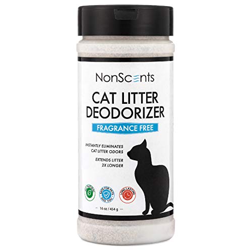 NonScents Cat Litter Deodorizer  Litter Box Odor Eliminator  Fragrance Free  Longer Kitty Litter Life