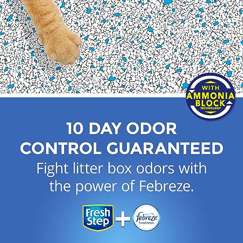 Fresh Step Extreme Scented Litter with The Power of Febreze, Clumping Cat Litter  Mountain Spring, 14 lb, Grey