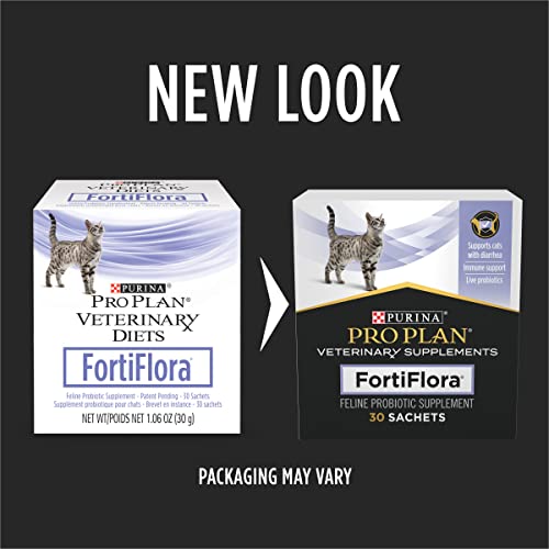 Purina Pro Plan Veterinary Diets Probiotics Cat Supplement, Fortiflora Feline Nutritional Supplement - 30 ct. Box