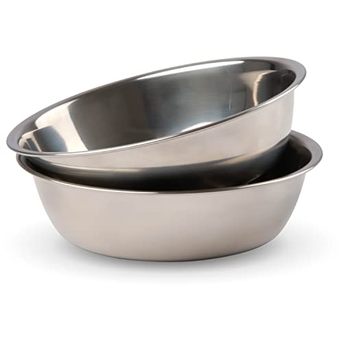 Bonza Two Piece Replacement Stainless Steel Dog Bowls for Pet Feeding Station. For Small Dogs and Cats,12oz