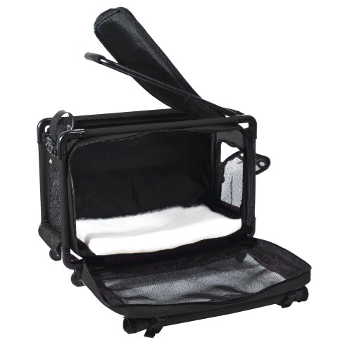 Tutto Medium Pet on Wheels Stroller, 20-Inch, Black