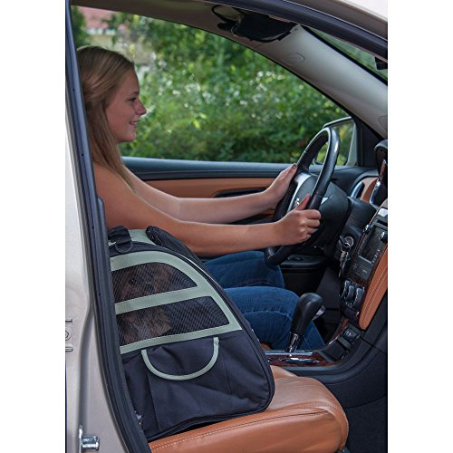 Pet Gear I-GO2 Roller Backpack, Travel Carrier, Car Seat for Cats/Dogs, Mesh Ventilation, Included Tether, Telescoping Handle, Storage Pouch