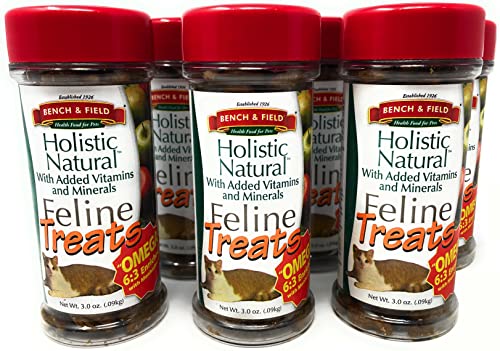 Bench & Field Holistic Natural Feline Treats, 3-Ounce Jars (Pack of 6)