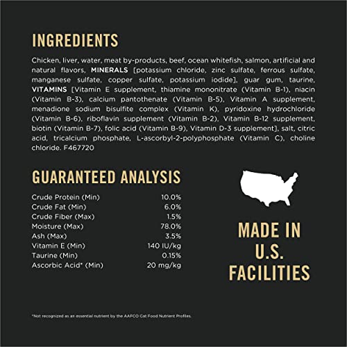 Purina Pro Plan Senior Pate Wet Cat Food, FOCUS Chicken & Beef Entree - (24) 3 oz. Pull-Top Cans