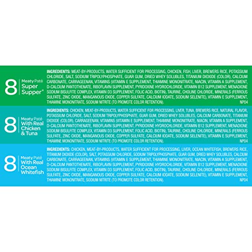 9 Lives Seafood & Poultry Favorites Wet Cat Food Variety (24 Pack), 5.5 Oz