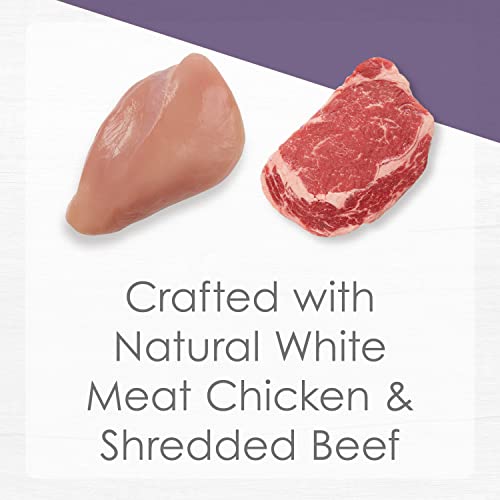 Purina Fancy Feast Natural Broth Wet Cat Food, Purely Natural White Meat Chicken & Shredded Beef Entrée - (10) 2 oz. Trays