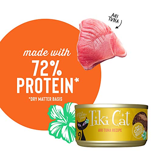 TIKI Cat Canned Food for Cats, Hawaii Grill Ahi Recipe (Pack of 12 2.8-Ounce Cans)