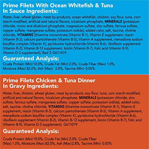 Purina Friskies Wet Cat Food Variety Pack, Surfin' & Turfin' Prime Filets Favorites - (40) 5.5 oz. Cans, Prime Filets Variety Pack