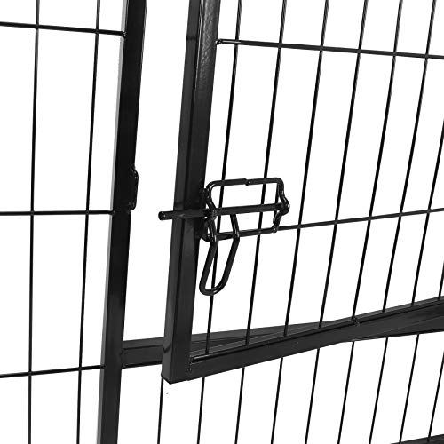 ZENY 31'' W x 24'' H Foldable Metal Exercise Pen & Pet Playpen Puppy Cat Exercise Fence Barrier Playpen Kennel - 16 Panels
