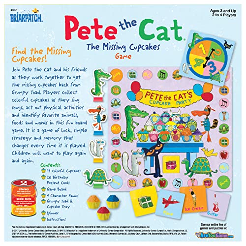 Briarpatch Pete The Cat The Missing Cupcakes Game Based On The Popular Book Series