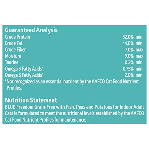 Blue Buffalo Freedom Grain Free Natural Indoor Adult Dry Cat Food, Fish 5-lb.
