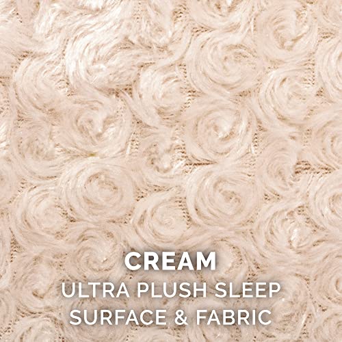 Furhaven Pet Dog Bed | Round Oval Cuddler Ultra Plush Faux Fur Nest Lounger Pet Bed for Dogs & Cats, Cream, Large