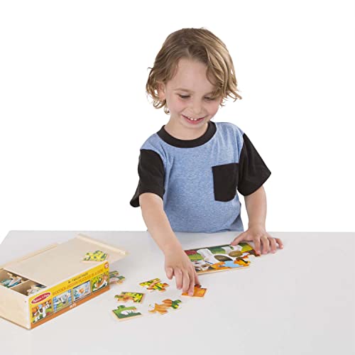 Melissa & Doug Wooden Jigsaw Puzzles in a Box - Pets