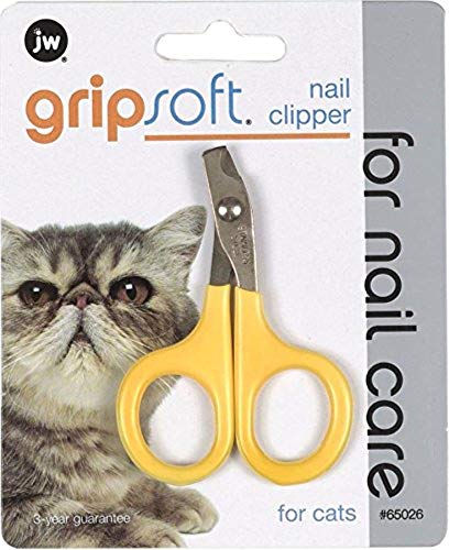 JW Pet Company GripSoft Cat Nail Clippers Non-Slip Handle One Size Fits All