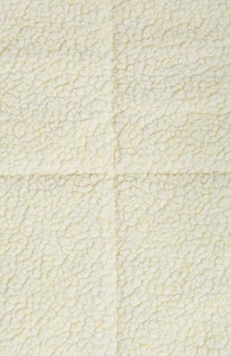 Amazon Basics Faux Sherpa Padded Bolster Pet Bed, Beige, 35 x 22 inches