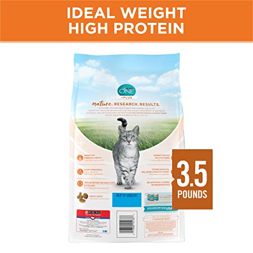 Purina ONE Weight Control, Natural Dry Cat Food, Healthy Metabolism - 3.5 lb. Bag, ONE HEALTHY METABOLISM Cat
