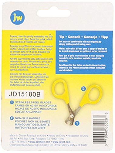 JW Pet Company GripSoft Cat Nail Clippers Non-Slip Handle One Size Fits All