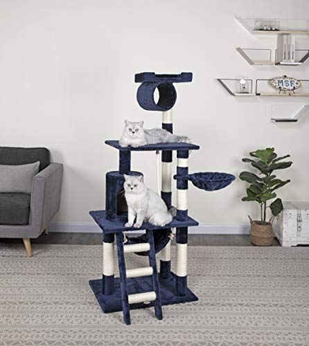 Blue 62-Inch Cat Tree by Go Pet Club