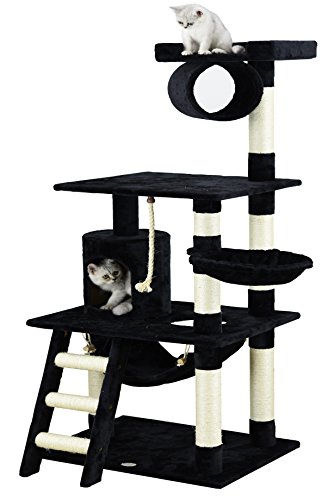 62-Inch Black Cat Tree by Go Pet Club