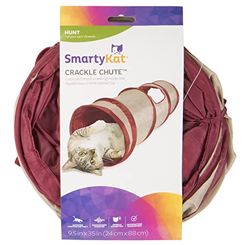 SmartyKat Crackle Chute Collapsible Cat and Dog Tunnel