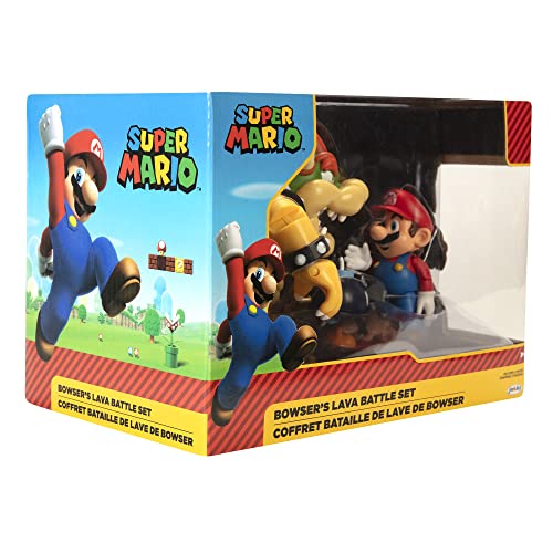 Nintendo Super Mario Bowser Vs Mario Diorama Figure 3 Pack