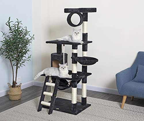 62-Inch Black Cat Tree by Go Pet Club