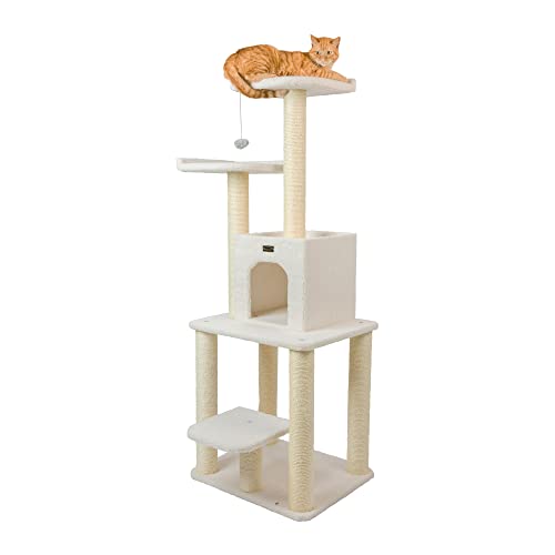 Armarkat Ivory Cat Tree - 62-Inch, Model B6203