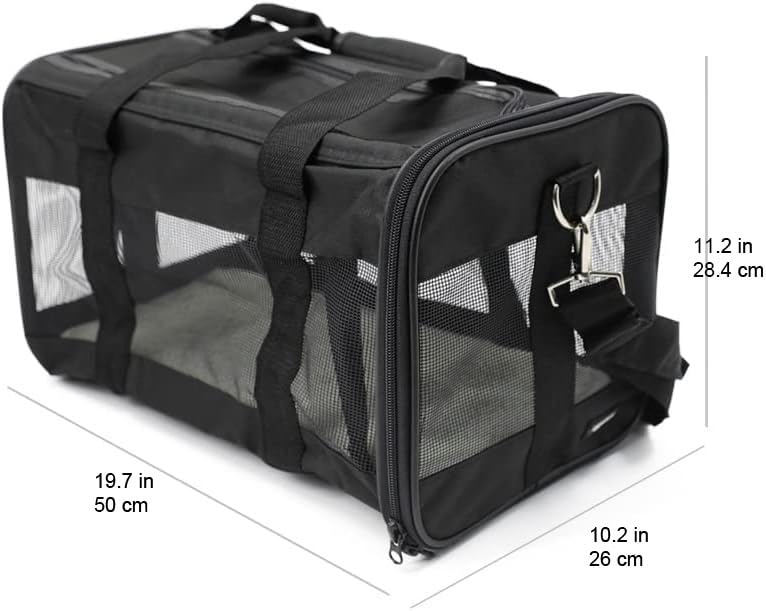 AmazonBasics Black Soft-Sided Pet Carrier - Large