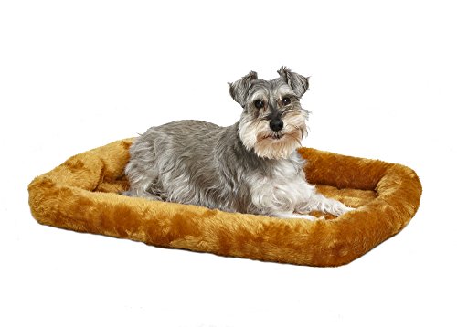 MidWest Homes for Pets Bolster Pet Bed for Dogs & Cats 30L- Inch Cinnamon Dog Bed or Cat Bed w/ Comfortable Bolster | Ideal for Medium Dog Breeds & Fits a 30-Inch Dog Crate