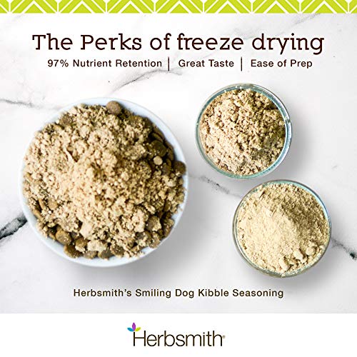 Herbsmith Bone Broth Kibble Seasoning - Freeze Dried Meat + Bone Broth Powder for Dogs - Healthy Dog Food Toppers - Beef
