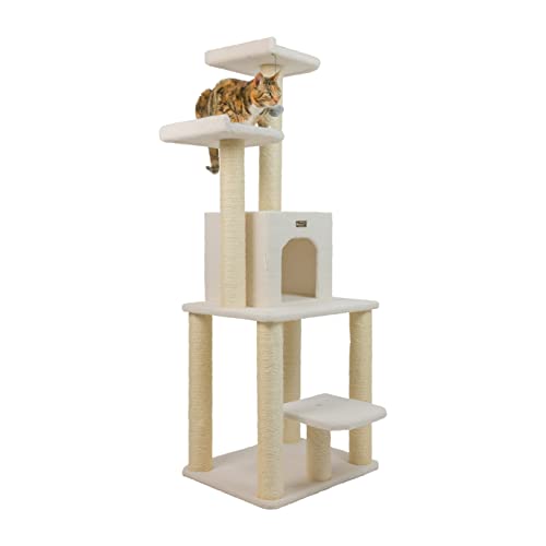 Armarkat Ivory Cat Tree - 62-Inch, Model B6203