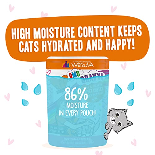 B.F.F. Omg - Best Feline Friend Oh My Gravy!, Tuna & Salmon Sweet Cheeks With Tuna & Salmon In Gravy Cat Food By Weruva, 3Oz Pouch (Pack Of 12)