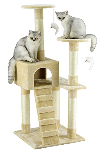 Go Pet Club Cat Tree Furniture Beige