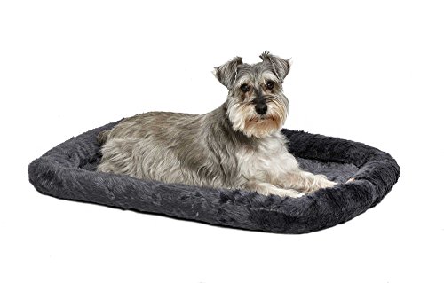MidWest Bolster Pet Bed for Dogs & Cats 30L-Inch Gray Dog or Cat w/ Comfortable | Ideal Medium Breeds Fits a 30-Inch Crate Easy Maintenance Machine Wash Dry 1-Year Warranty
