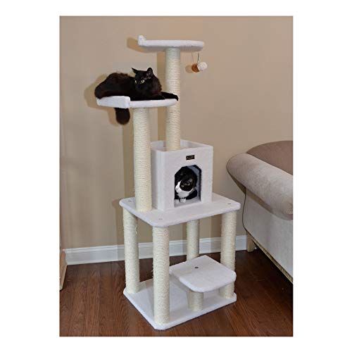 Armarkat Ivory Cat Tree - 62-Inch, Model B6203