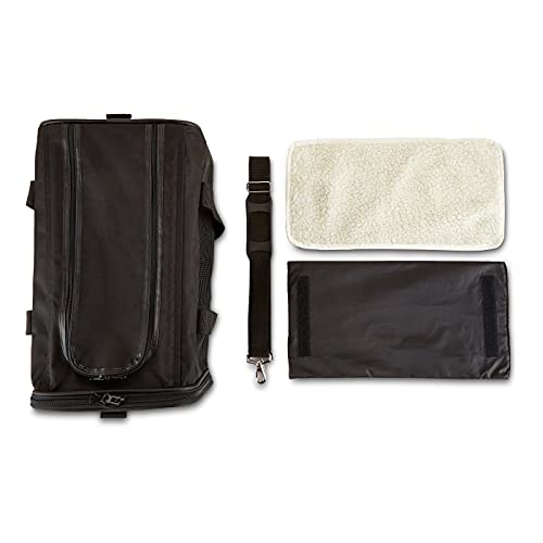 Amazon Basics Soft-Sided Mesh Pet Travel Carrier, Medium, 17 x 10 x 10 Inches, Black