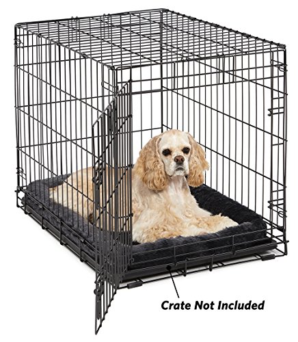 MidWest Bolster Pet Bed for Dogs & Cats 30L-Inch Gray Dog or Cat w/ Comfortable | Ideal Medium Breeds Fits a 30-Inch Crate Easy Maintenance Machine Wash Dry 1-Year Warranty