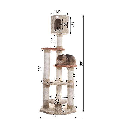 Armarkat Premium Cat Tree - Model X6606, Khaki